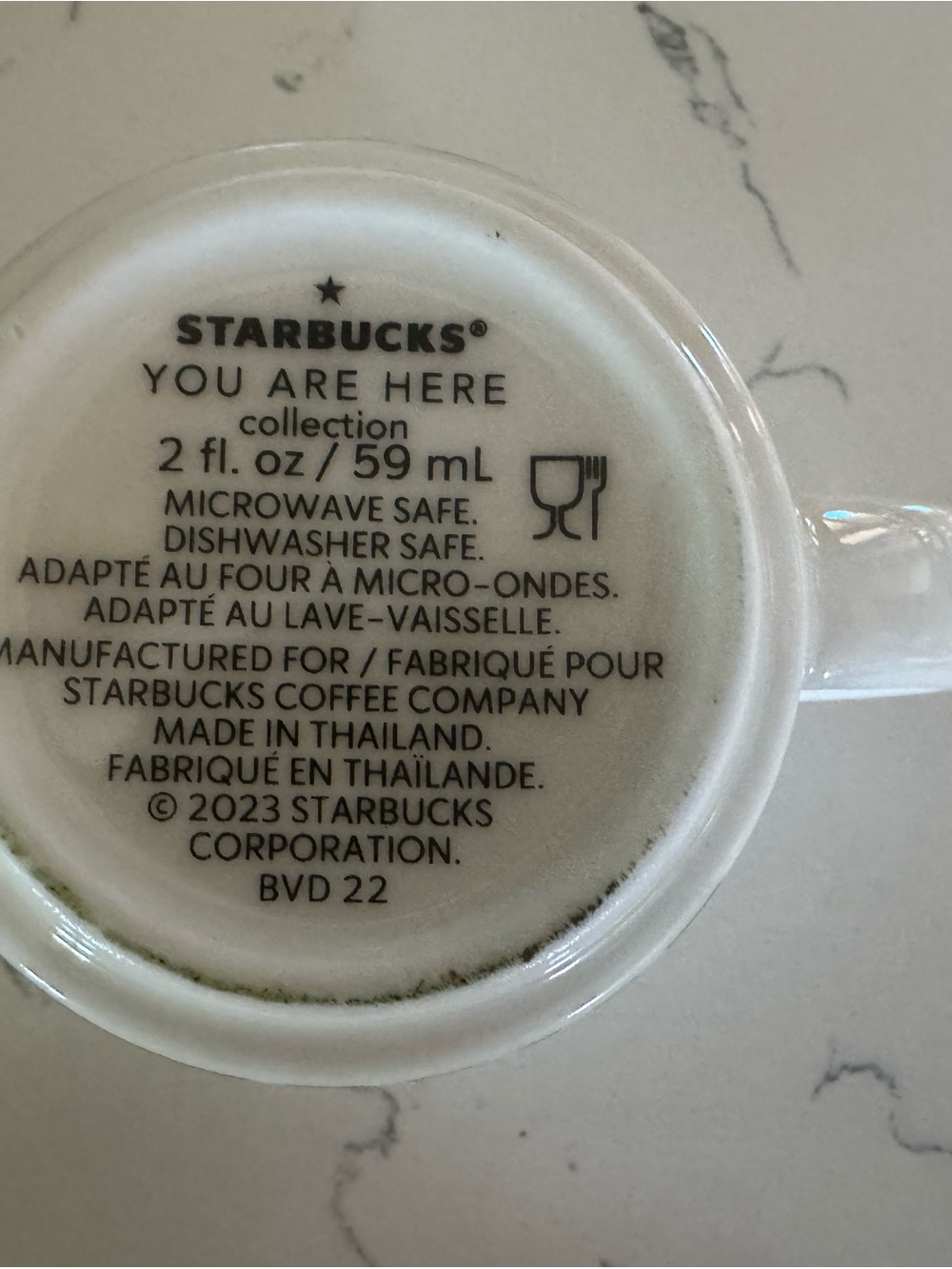 Poland Starbucks White Ceramic 'You Are Here' 2oz Mini Mug - Picture 4 of 4